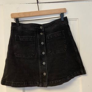 Madewell Button Up Denim Mini Skirt